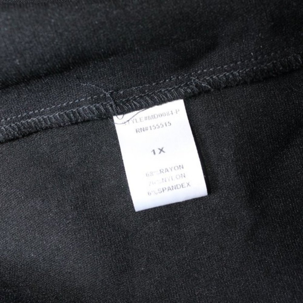 MNI LA Zip Front Bodycon Mini Dress Black Sz 1X - Picture 8 of 16